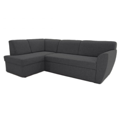 Narożnik z funkcją spania LUDE grafitowy lewostronny 245x155 cm