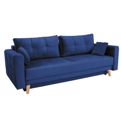 Kanapa rozkładana KXSC z funkcją spania niebieska 223x88 cm