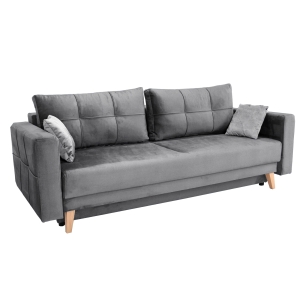 Kanapa rozkładana KXSC z funkcją spania jasnoszara 223x88 cm