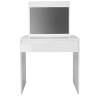 Toaletka kosmetyczna z lustrem biały połysk 78cm SNOW