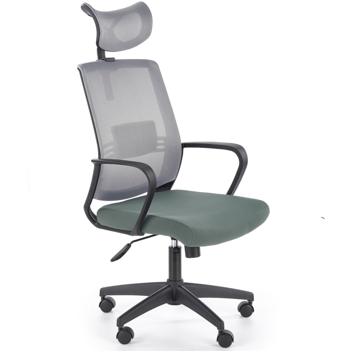 Fotel biurowy obrotowy z siatki szary wygodny ARSEN