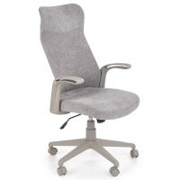Fotel do biura obrotowy tapicerowany jasny szary ARCTIC