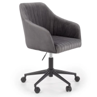 Fotel młodzieżowy obrotowy szary velvet FRESCO