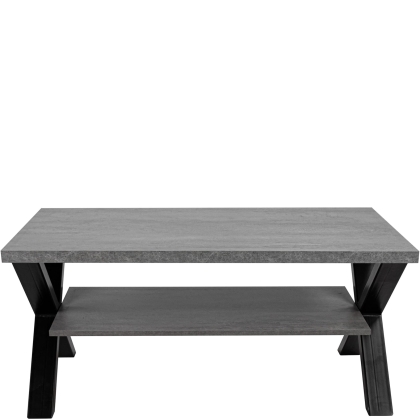 Industrialna Ława 120x60cm szara beton LOFT NEW X