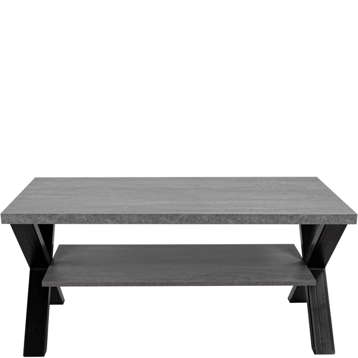 Industrialna Ława 120x60cm szara beton LOFT NEW X