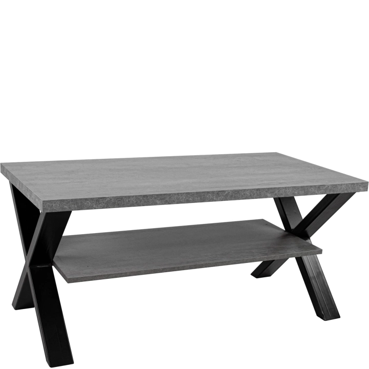 Industrialna Ława 120x60cm szara beton LOFT NEW X
