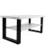 Industrialna biała ława z półką 120x60 LOFT NEW U