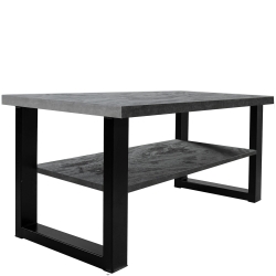 Industrialna ława z półką 120x60 cm Czarny oxide LOFT NEW U