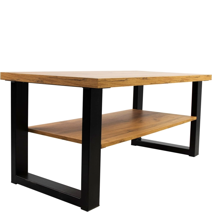 Industrialna ława 120x60 cm dąb wotan LOFT NEW U
