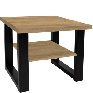 Industrialny stolik kawowy 65cm hikora naturalna LOFT NEW U