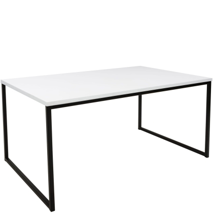 Biała ława loftowa 110x65cm LOFT