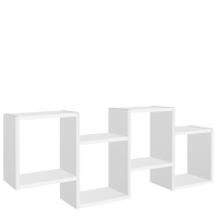 Biała półka ścienna wisząca otwarta na książki 125cm PASSAT