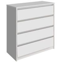 Biała komoda z szufladami matowa 80,5cm DEXTER