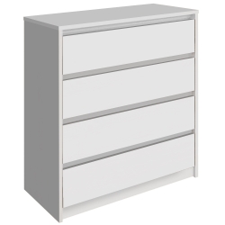 Biała komoda z szufladami matowa 80,5cm DEXTER