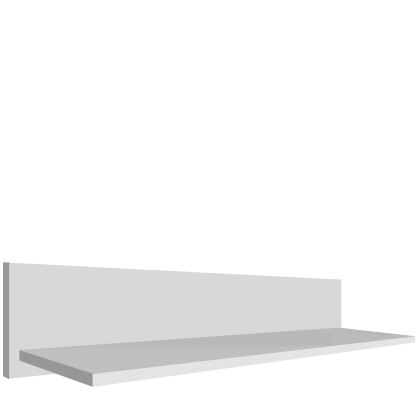 Biała półka ścienna wisząca 120cm DEXTER
