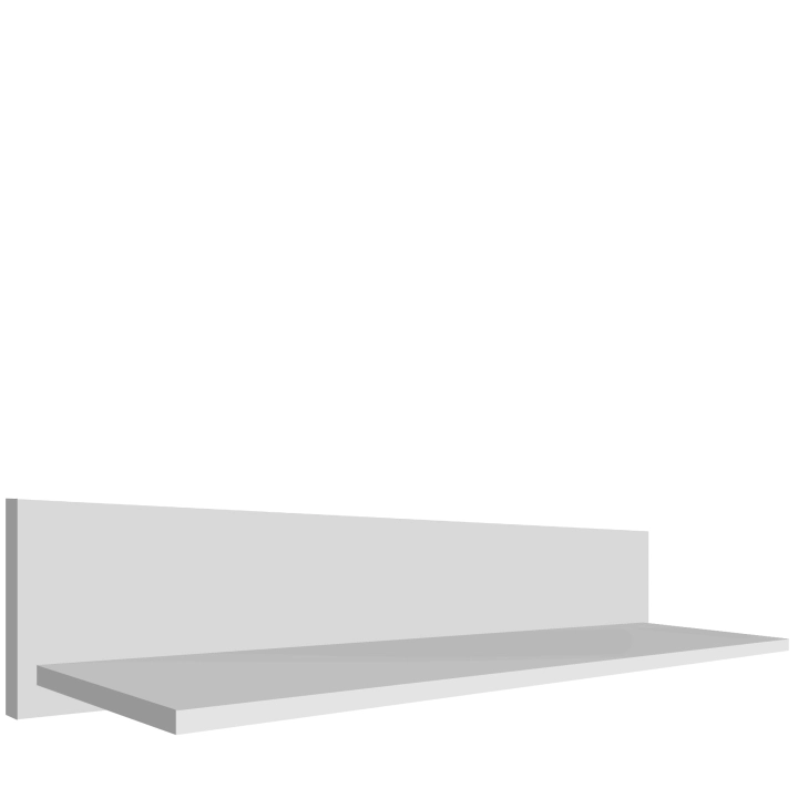 Biała półka ścienna wisząca 120cm DEXTER