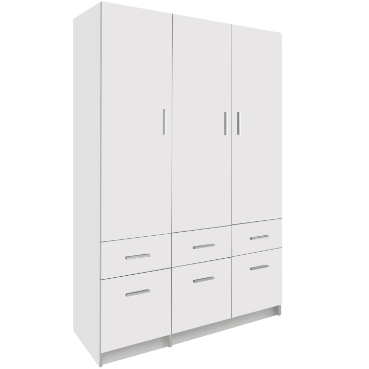 Szafa trzydrzwiowa z szufladami biała Esperanza 6D3S 135cm