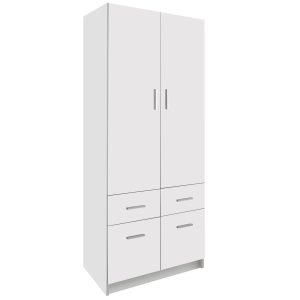 Szafa dwudrzwiowa z szufladami biała Esperanza 4D2S 90cm