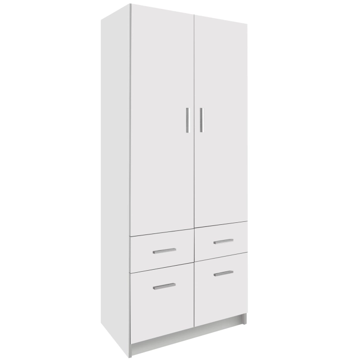 Szafa dwudrzwiowa z szufladami biała Esperanza 4D2S 90cm