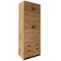 Szafa dwudrzwiowa z nadstawką dąb wotan Esperanza 4D2S 90 cm