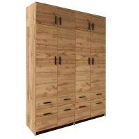 Szafa czterodrzwiowa z nadstawką 179cm dąb wotan Esperanza