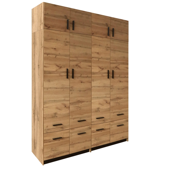 Szafa czterodrzwiowa z nadstawką 179cm dąb wotan Esperanza