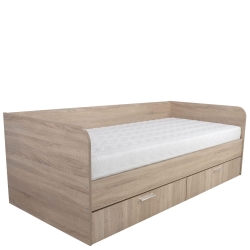 Łóżko młodzieżowe z szufladami tapczan Esperanza 90x200cm dąb sonoma