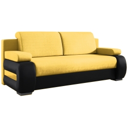 Kanapa rozkładana SOUL żółto-czarna 206x96 cm