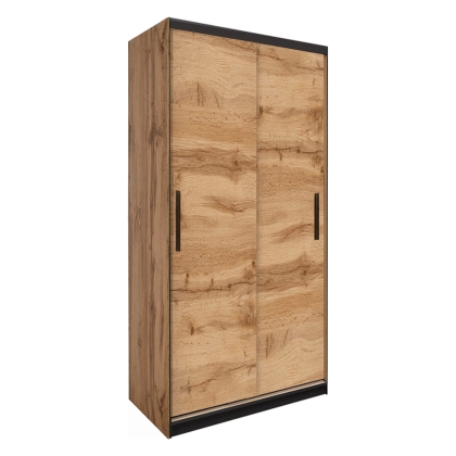 Szafa przesuwna dwudrzwiowa 107cm dąb wotan Fasty 2D