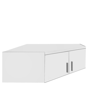 Nadstawka do szafy narożnej 130cm Fasty 2D biała