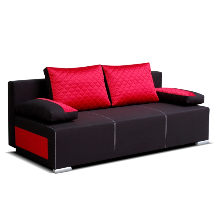 ANDI tapczan czarno czerwony z funkcją spania Sawana 14 + GKU 60.jpg