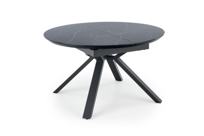 Stół pająk okrągły rozkładany 130-180cm marmur VERTIGO
