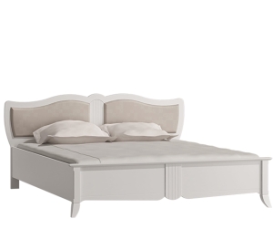 Białe łóżko na nóżkach GALLO 160 cm klasyczne z zagłówkiem