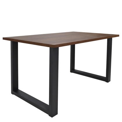 Industrialny stół prostokątny 135x85cm dąb burgundzki IVO