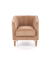 Fotel do salonu wypoczynkowy beżowy glamour BALTIMORE