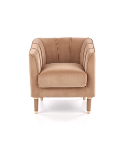 Fotel do salonu wypoczynkowy beżowy glamour BALTIMORE