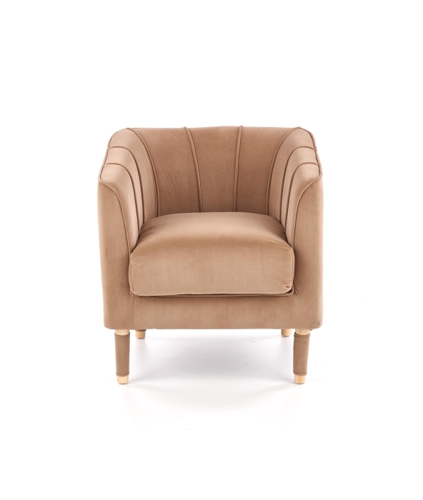 Fotel do salonu wypoczynkowy beżowy glamour BALTIMORE