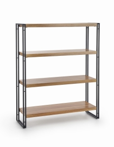 Industrialny regał na książki dąb złoty 100x30x120cm BOLIVAR