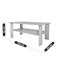 Ława do salonu z półką 110 cm dąb wotan PASSAT