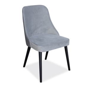 Krzesło tapicerowane K78 szare, nogi czarne