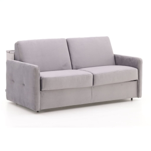 Sofa GAMORA z pojemnikiem na  pościel 181x117 cm szara, system włoski