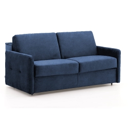 Sofa GAMORA z pojemnikiem na  pościel 181x117 cm granatowa, system włoski