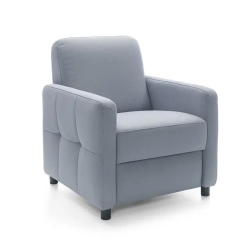 Fotel GAMORA błękitny pikowany 76x82 cm