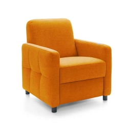 Fotel GAMORA musztardowy pikowany 76x82 cm