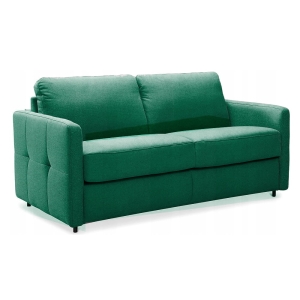 Sofa GAMORA 2-osobowa z funkcją spania 161x117 cm zielona, system włoski