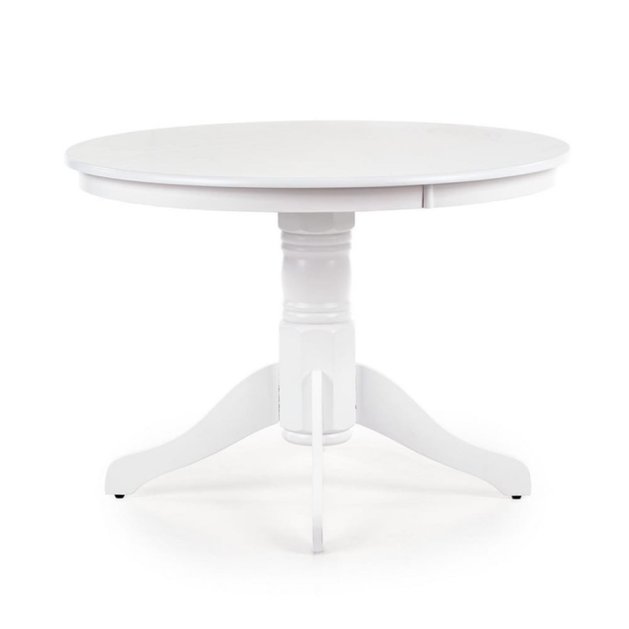 Klasyczny okrągły biały stół do jadalni 106cm glamour HLGL