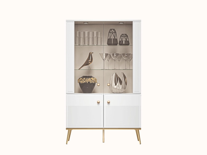 Witryna MNGOL biały / biały połysk 92cm 2
