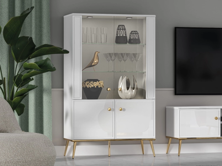 Witryna MNGOL biały / biały połysk 92cm 3