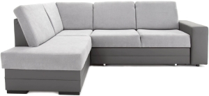 Narożnik z funkcją spania LUPS grafitowo-szary lewostronny 250x183 cm