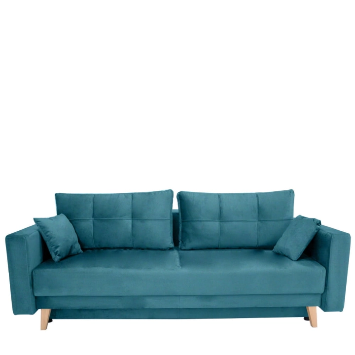 Kanapa KXSCA z funkcją spania 220x98 cm turkusowa